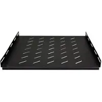 EFB Elektronik 48,3cm 19Zoll 0,5HE Schwerlast Fachboden tiefenverstellbar Tiefe 550mm Schranktiefe 800mm max.70 kg Metall Schwarz RAL9005