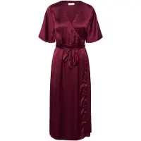 Kaffe Midikleid "Damen Kleid KAamara", Damen, Gr. 34, N-Gr, rot (burgundy), Obermaterial: 100% Polyester PES., Kleider Midikleid