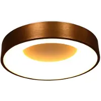 Steinhauer LED Deckenleuchte, dimmbar, bronze, weiß, H 9 cm