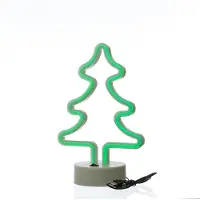 SATISFIRE LED NEON Figur TANNENBAUM - Neonlicht - H: 27cm - Batterie oder USB Betrieb - grün