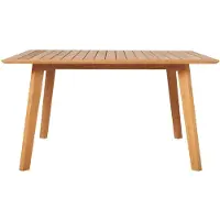 Natur24 Luna Tisch quadratisch 120x120 cm aus Teakholz Beine Teakholz