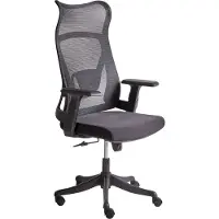 Beliani Bürostuhl Schwarz Netzgewebe Drehfuß höhenverstellbar Armlehnen Heimbüro Modern
