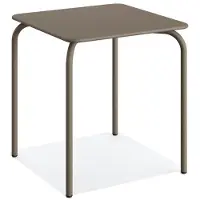 Natur24 Terrassentisch Olly Stahl Cappuccino 70 x 70 x 73 cm