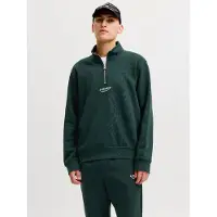 Jack & Jones Sweatshirt "JJESOHO SWEAT QUARTER ZIP HN NOOS", Baumwollmischung, relaxed fit