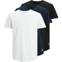 Jack & Jones T-Shirt "T-Shirt JJENOA TEE 3PK 3er Pack", Herren, Gr. XXL, bunt (weiß, marineblau, schwarz), Obermaterial: 100% Baumwolle CO(Bio)., Shirts T-Shirt