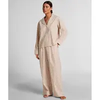 Hunkemoller Dobby Pyjamahose Gewebte Baumwolle Beige