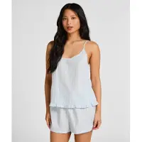 Hunkemoller Gestreifte Baumwollshorts Blau