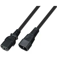 PROCABLE TTL 7100-3,0-UF - Netzkabelverlängerung, UltraFlex, C13 auf C14, 3,0 m, schwarz