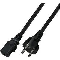 PROCABLE TTL 7102-5,0-GR - Netzkabel, UltraFlex, Schutzkontakt-Stecker, C13, 5,0 m, schwarz