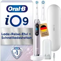Oral-B iO Series 9n, Erwachsener, Rotierende-vibrierende Zahnbürste, Tägliche Pflege, Zahnfleischpflege, Sensibel, Whitening, Rose, 2 min, Rose