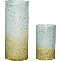 Hubsch Schimmer Vase Blau/braun (2er-set) | 281503