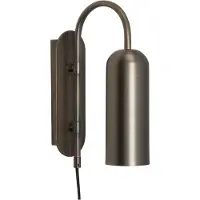 Hubsch Zenith Wandleuchte Burnished Brass - , Gold / Messing, für Wohnzimmer, Metall