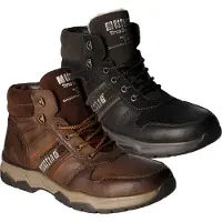 Mustang Herren Stiefelette Schnürboot Leder Warmfutter Wolle 4942-601, Größe:45 EU, Farbe:Schwarz