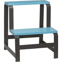 Hubsch Tritthocker blau/braun