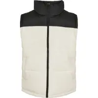 Urban Classics lässige Herren Jacke 139 g/m² Creme-Weiß/Schwarz
