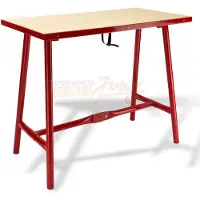 Dema Professioneller klappbarer Arbeitstisch L 100x50 cm, rot