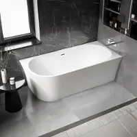 NEXTREND - GmbH Eckbadewanne NOVA CORNER - Acryl - Weiß - 170 x 80 x 60 cm - Einbau rechts, Farbe:Weiß matt