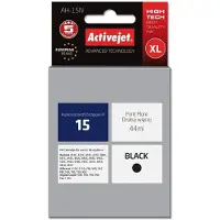 ActiveJet AH-15N Tintenpatrone (Ersatz für HP 15 C6615A; Höchste; 44 ml; schwarz), Hohe (XL-) Ausbeute, Schwarz, Tinte auf Pigmentbasis, 44 ml, 1 Stück(e), Einzelpackung