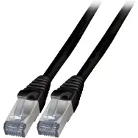 EFB Elektronik RJ45 Patchkabel S/FTP, Cat.6A, TPE, 20m, schwarz