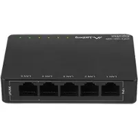 Lanberg DSP3-1005-60W, Unmanaged, Gigabit Ethernet (10/100/1000), Vollduplex, Power over Ethernet (PoE), Wandmontage
