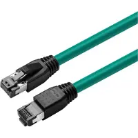 Microconnect MC-SFTP801G, 1 m, Cat8.1, S/FTP (S-STP), RJ-45, RJ-45, Grün