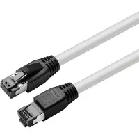 Microconnect MC-SFTP8010W, 10 m, Cat8.1, S/FTP (S-STP), RJ-45, RJ-45, Weiß