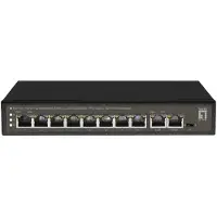 Level One FGP-1031, Unmanaged, Gigabit Ethernet (10/100/1000), Vollduplex, Power over Ethernet (PoE)