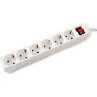 Value 6-fach Steckdosenleiste mit Schalter, weiß, 10 m