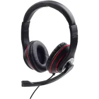 Gembird MHS-03-BKRD Stereo headset Mikrofonarm Stummschaltung Kopfband