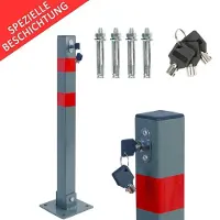 Feel2Home Parkpfosten klappbar Parkplatzsperre 65cm Absperrpfosten Poller Klapppfosten