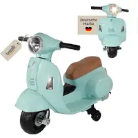 Lemodo Vespa Kinder Elektrofahrzeug, Elektro Motorrad für Kinder ab 18 Monate, grün