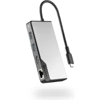 Alogic UCFUPRGEV2-SGR, USB 3.2 Gen 1 (3.1 Gen 1) Type-C, 100 W, 100,1000 Mbit/s, Schwarz, Grau, 60 Hz, HDMI, RJ-45, USB 3.2 Gen 1 (3.1 Gen 1) Type-A, USB 3.2 Gen 1 (3.1 Gen 1) Type-C