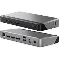 Alogic MX3, Kabelgebunden, USB 3.2 Gen 1 (3.1 Gen 1) Type-C, 100 W, 3,5 mm, 1000 Mbit/s, Schwarz, Grau