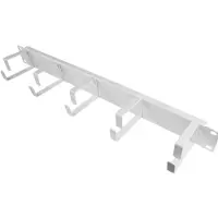GOOD CONNECTIONS GC N0156 48,30cm (19") Kabelführungspanel, 5 Bügel, 1 HE, weiss