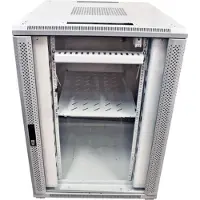 ALLNET 19"Schrank, 22HE, B800/T1000mm, Glastür, Lichtgrau, SNB-Serie,