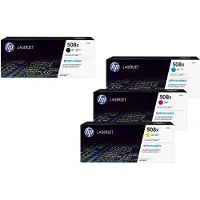 HP Original 508X Toner 4er Set schwarz, cyan, magenta, gelbhohe Kapazität (CF360X, CF361X, CF363X, CF362X) (OPCF360X)