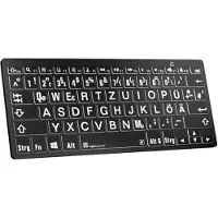 Logickeyboard XL-Print White on Black DE (PC/BT)