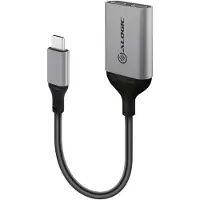 Alogic UL2CAPW-SGR, USB 3.2 Gen 1 (3.1 Gen 1) Type-C, USB 3.2 Gen 1 (3.1 Gen 1) Type-C, Grau, 100 W, 0,1 m, 27 mm
