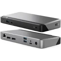 Alogic DUPRMX2-100, Kabelgebunden, USB 3.2 Gen 1 (3.1 Gen 1) Type-C, 135 W, 3,5 mm, 1000 Mbit/s, Grau, Schwarz