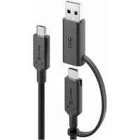 Alogic ELCCA3212-BK, 1,2 m, USB C, USB C, USB 3.2 Gen 2 (3.1 Gen 2), 10 Gbit/s, Schwarz