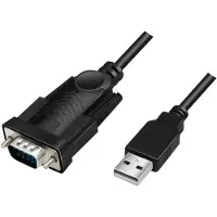 Logilink USB 2.0 RS232 Adapterkabel, schwarz, 1,5 m Anschlüsse: USB-A Stecker, DB9 Stecker