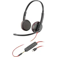 HP Poly Poly Blackwire C3225 USB-C Stereo-Headset, Kabelgebunden, Büro/Callcenter, 20 - 20000 Hz, 164,2 g, Kopfhörer, Schwarz