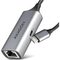 Axagon ADE-TXPD USB-C Gigabit-Ethernet-Adapter mit PD 100W, Kabelgebunden, USB 3.2 Gen 1 (3.1 Gen 1) Type-C, Ethernet, 1000 Mbit/s, Grau