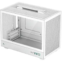 DeepCool CH160 WH, Small Form Factor (SFF), PC, Weiß, Mini-ITX, ABS, SPCC, Gehärtetes Glas, Gaming