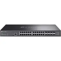 TP-LINK Omada 24-Port 10GBASE-T L2+ Managed Switch with 8 10GE SFP+ Slots, Managed, L2/L2+, 10G Ethernet (100/1000/10000), Rack-Einbau, 1U