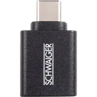 Schwaiger CAU310 533, USB Type-C, USB Type-A, Schwarz