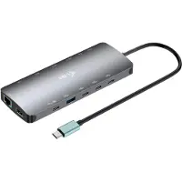 I-Tec Metal USB-C Nano 3x Display Dock, 2x HDMI 1x USB-C video + Power Delivery 140W, Kabelgebunden, USB 3.2 Gen 1 (3.1 Gen 1) Type-C, 140 W, 3,5 mm, 10,100,1000 Mbit/s, Grau
