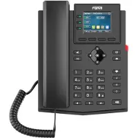 Fanvil X303G, IP-Telefon, Schwarz, Kabelgebundenes Mobilteil, Tisch/Wand, Linux, 4 Zeilen