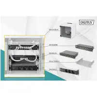 Digitus Netzwerk-Set 254 mm (10") - 6HE, 312 x 300 mm (B x T), Wandmontiertes Regal, 30 kg, Sperrschloss, Grau