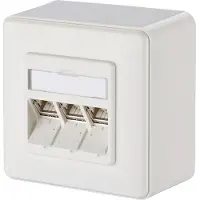 METZ CONNECT Netzwerkdose Aufputz CAT 6a 3 Port Reinweiß 130B12D30002-E
